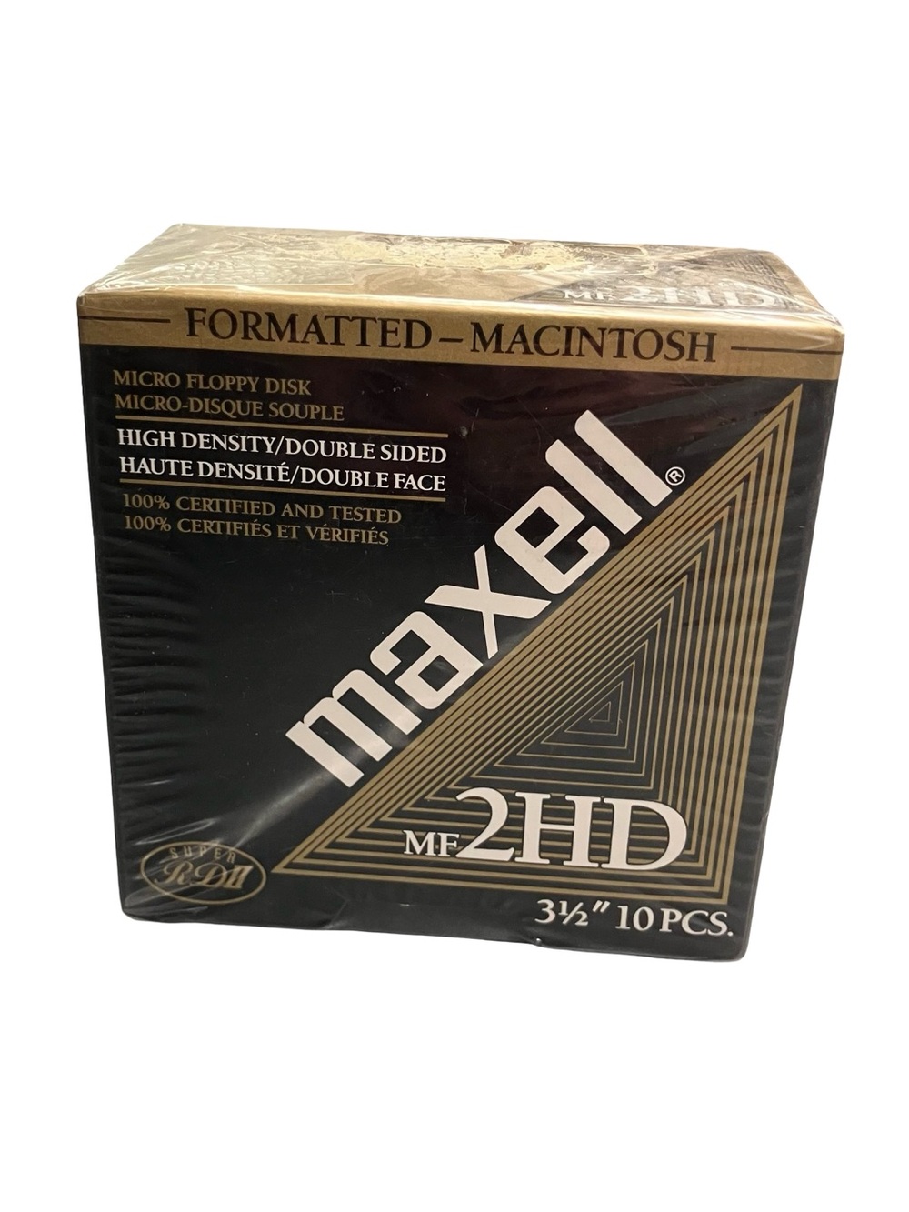 Maxell MF2HD High-Density 3.5" Floppy Disks Formatted Macintosh Pack Of 10 NEW